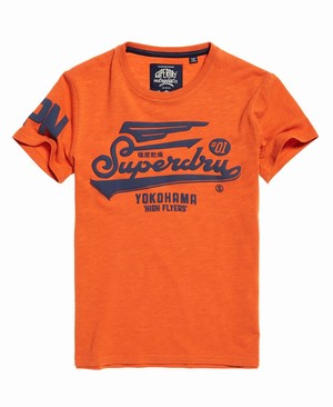 Superdry Retro High Flyers Férfi Pólók Narancssárga | OCQEK2910